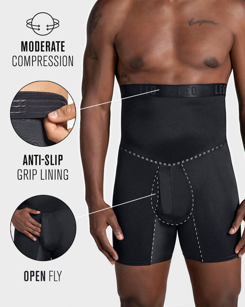 High-Waisted Stomach Shaper Boxer Brief#all_variants