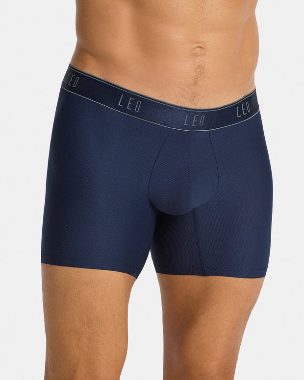 Mid-length boxer brief with ergonomic design