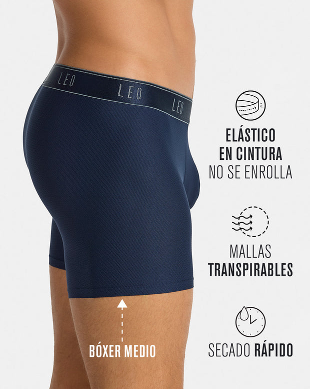 Mid-length boxer brief with ergonomic design