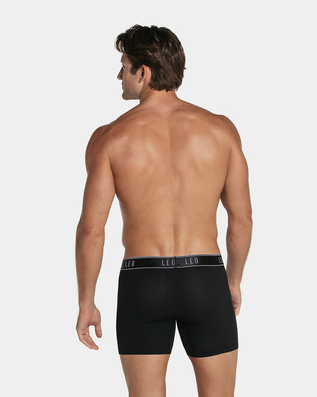 Mid-length boxer brief with ergonomic design