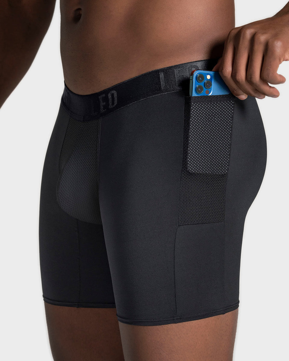 3-Pack Long Athletic Boxer Briefs | Leonisa