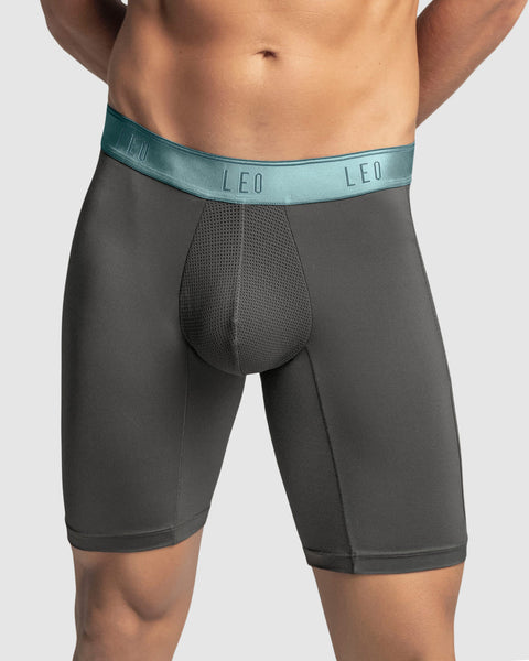 Long Athletic Boxer Brief with Side Pocket#