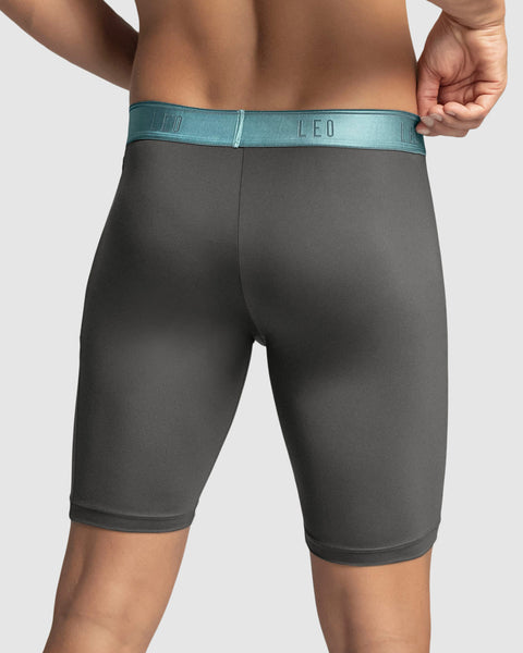 Long Athletic Boxer Brief with Side Pocket#