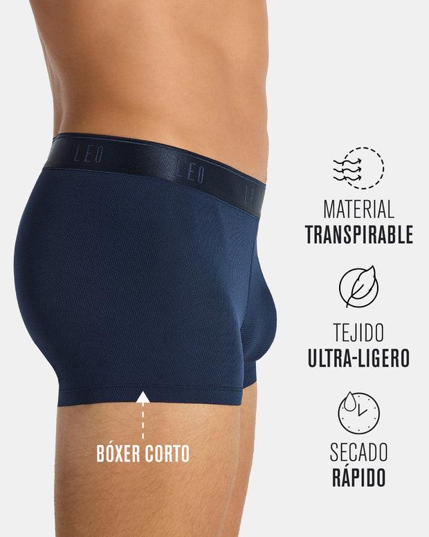 Paquete x 3 Bóxers Cortos con Diseño Ergonómico, Microfibra