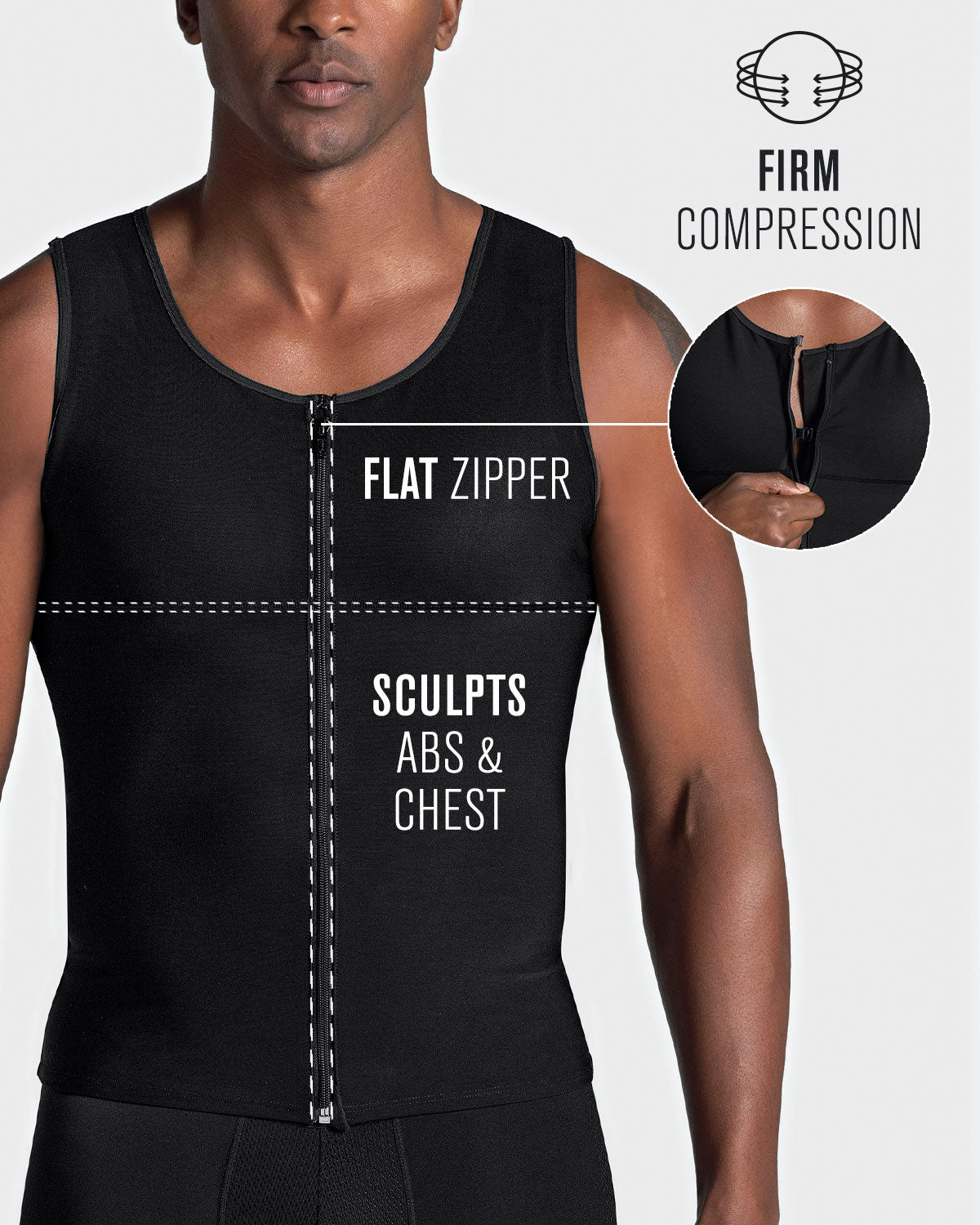 Max/Force Firm Compression Vest with Back Support | Leonisa