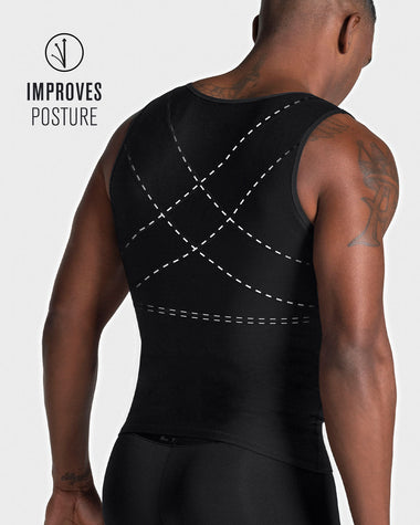 Men's firm body shaper vest with back support max/force#