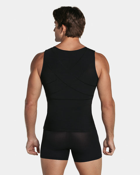 Men's firm body shaper vest with back support max/force##all_variants