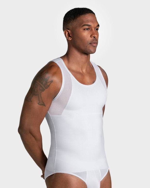 Stretch cotton moderate compression shaper tank