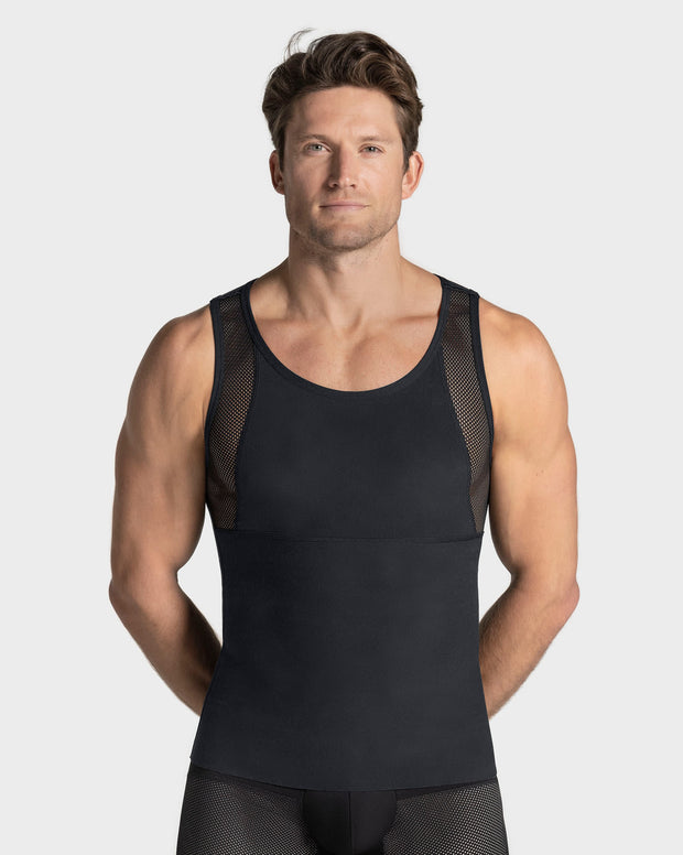 Stretch cotton moderate compression shaper tank