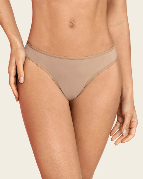 NEW Microfiber Thong Panty in Nude