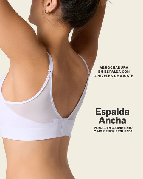 Memory foam push-up underwire bustier bra with strappy front#color_000-white