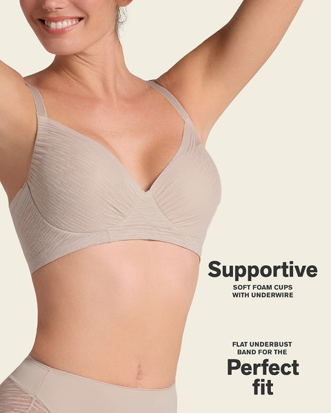 Complete coverage comfort fit bralette#color_802-nude