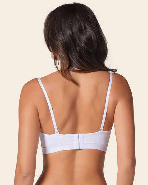 Full coverage comfy bra top with removable cups#color_000-white