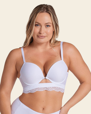 Front cutout demi-cup double push up bra luxe lift#color_000-white