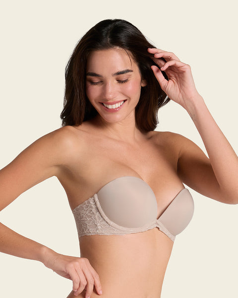 The 3D Bra: Triple Push-Up Plunge Bra Leonisa
