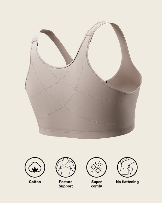 All-in-one stretchy cotton wireless bra