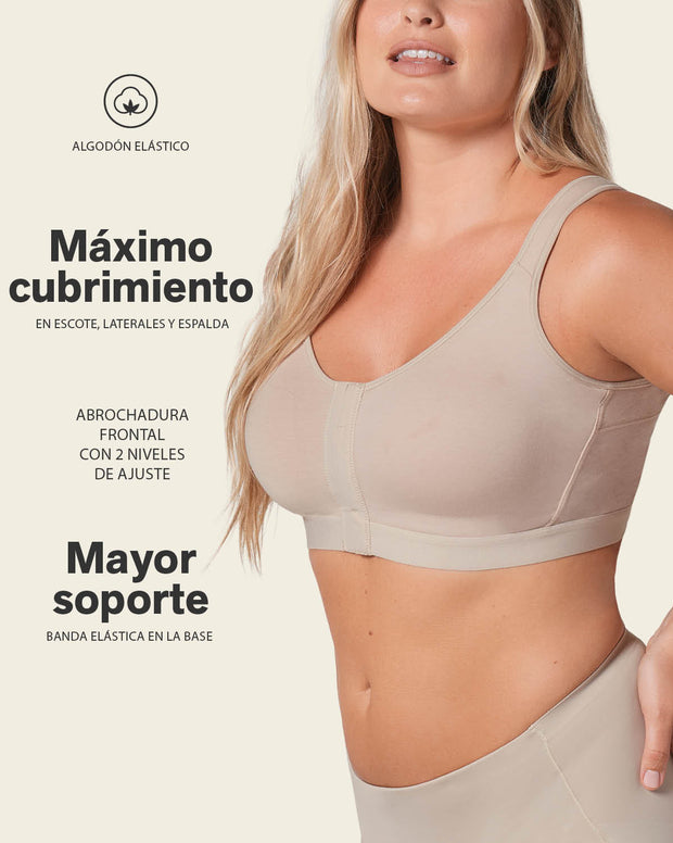 All-in-one stretchy cotton wireless bra
