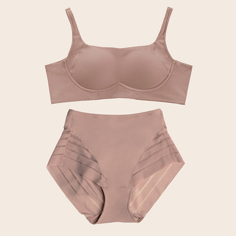 Everyday Bra + Stripe Undetectable Shaper Panty en Palo de Rosa