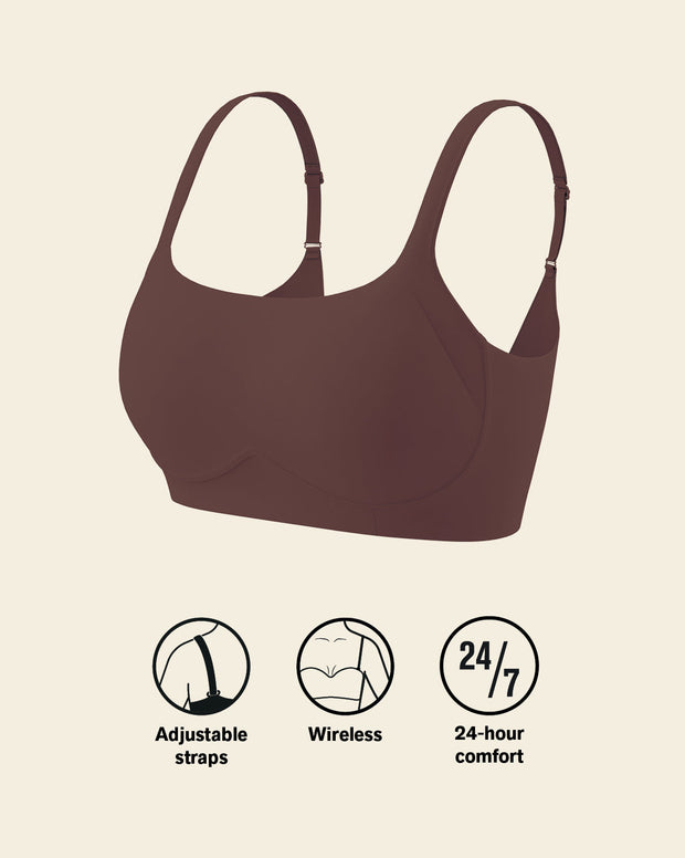 Everyday wireless support bra