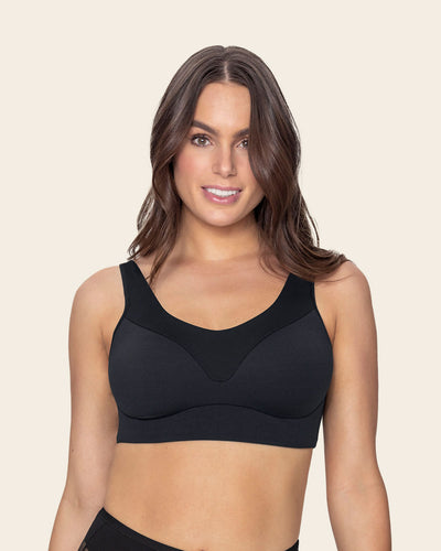 Wireless supportive full coverage contouring bra#color_700-black