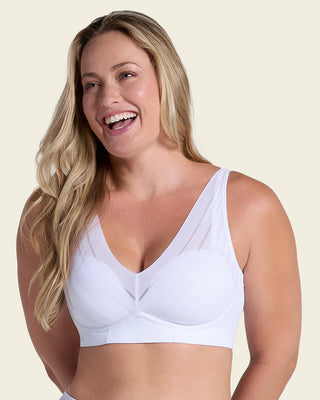 Daily Lace Wireless Support Bra#color_000-white