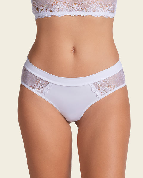 Cheeky microfiber panty with smartlace® details#color_000-white