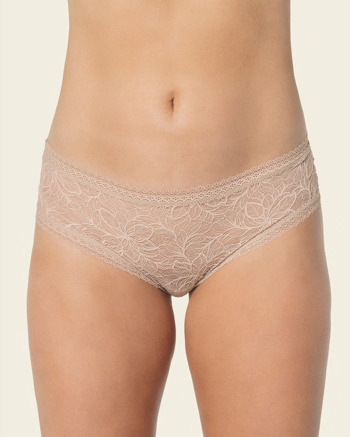 Floral lace cheeky panty#color_802-nude