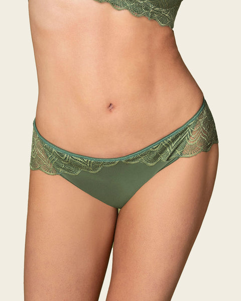 Half-And-Half Sheer Lace Cheeky Hipster Panty#color_068-green