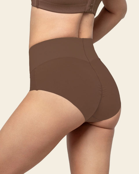 High-Tech High-Waisted Classic Sculpting Panty#color_875-dark-brown