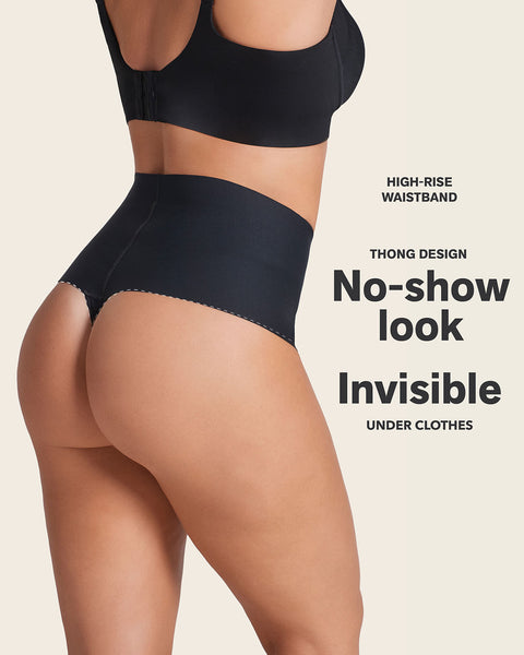 High-Tech High-Waisted Sculpting Thong#color_700-black