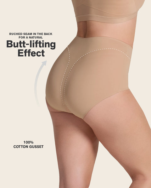 High-Waisted Full Coverage Shaper Panty#color_801-golden-beige