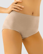 High-waisted striped classic panty