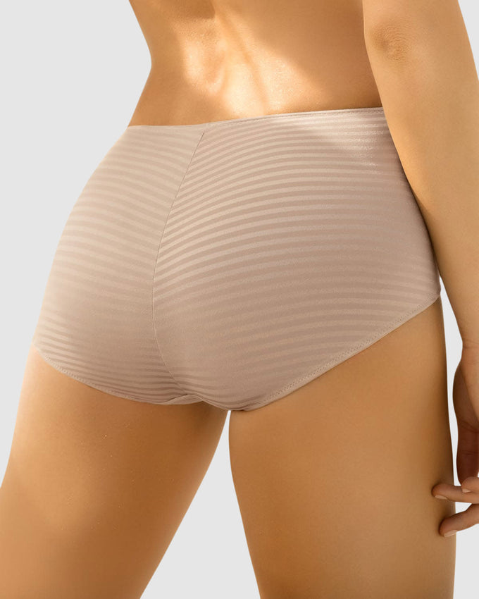 High-waisted striped classic panty#color_802-nude