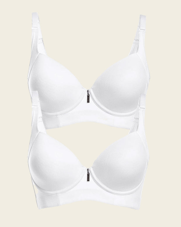 High profile back smoothing bra with soft full coverage cups