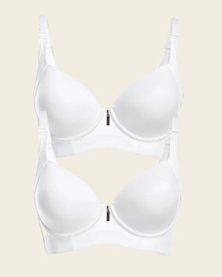High profile back smoothing bra with soft full coverage cups#color_000-white