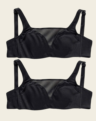 Mesh front contouring bra#color_700-black