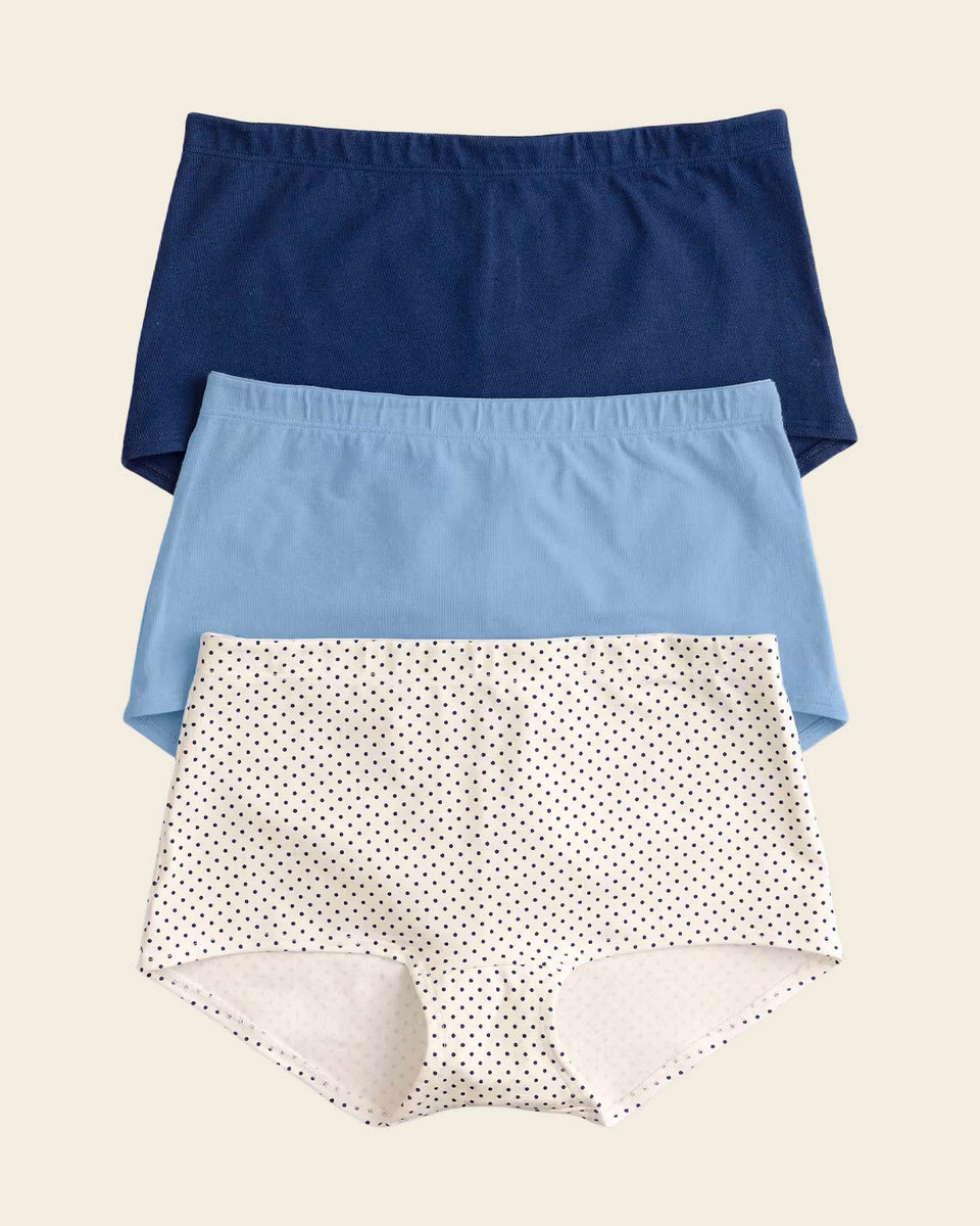3-Pack Stretch Cotton Comfy Boyshort Panties
