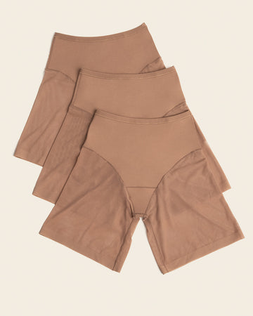 Truly undetectable sheer shaper short#color_857-brown