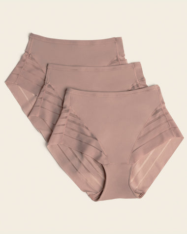 Lace stripe undetectable classic shaper panty#color_281-rosewood