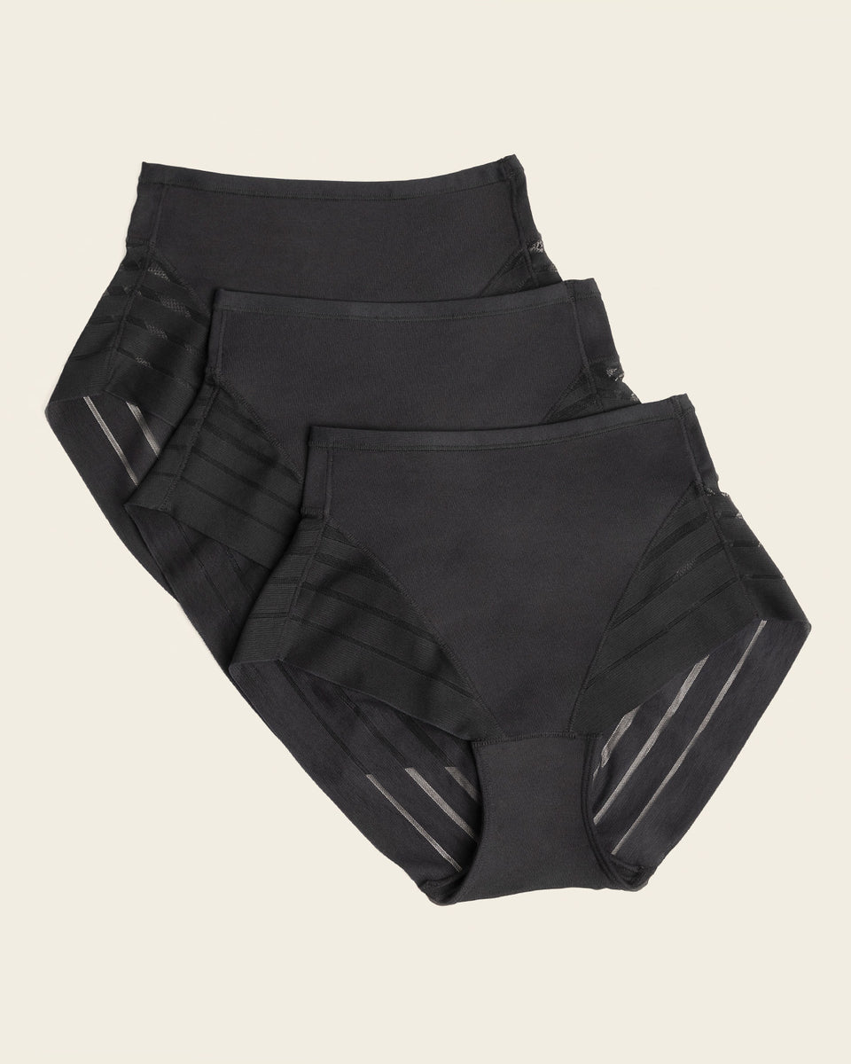 Lace stripe undetectable classic shaper panty