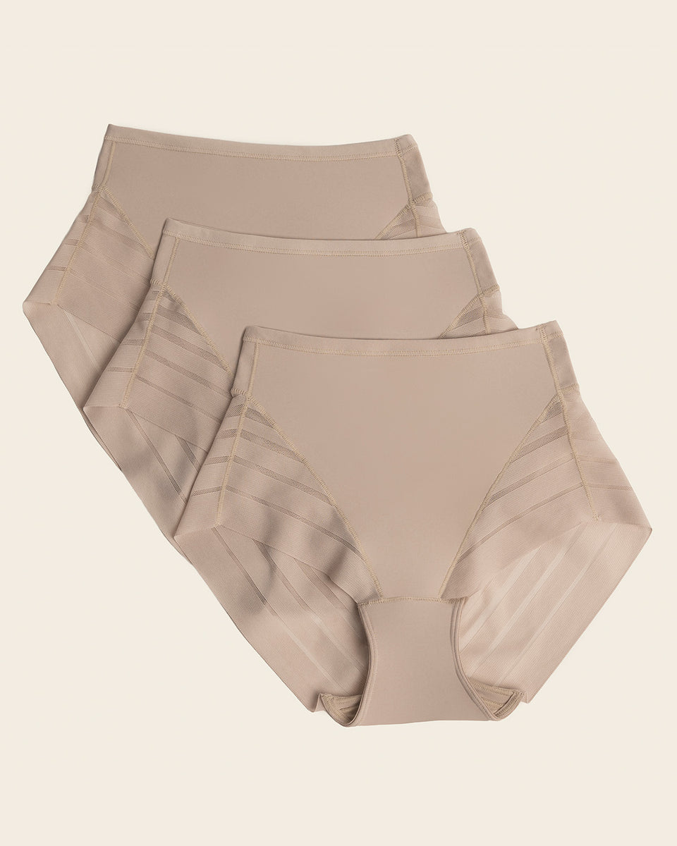 Lace stripe undetectable classic shaper panty