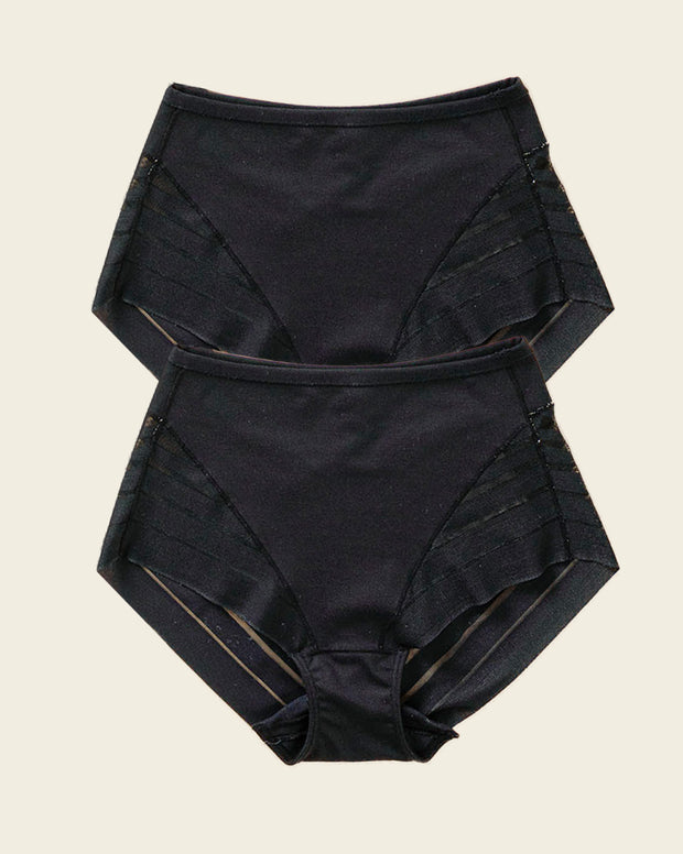 2-Pack Stripe Undetectable Lace Classic Shaper Panties