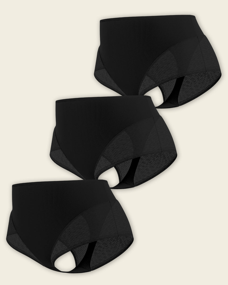 High-waisted sheer lace shaper panty