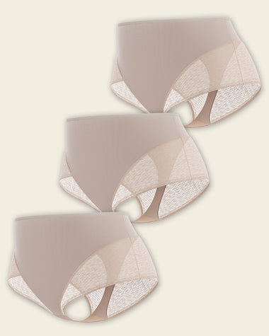 High-waisted sheer lace shaper panty#color_802-nude