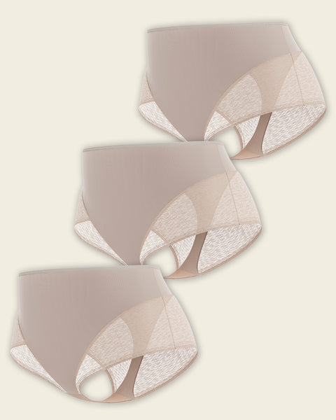 High-waisted sheer lace shaper panty#color_802-nude