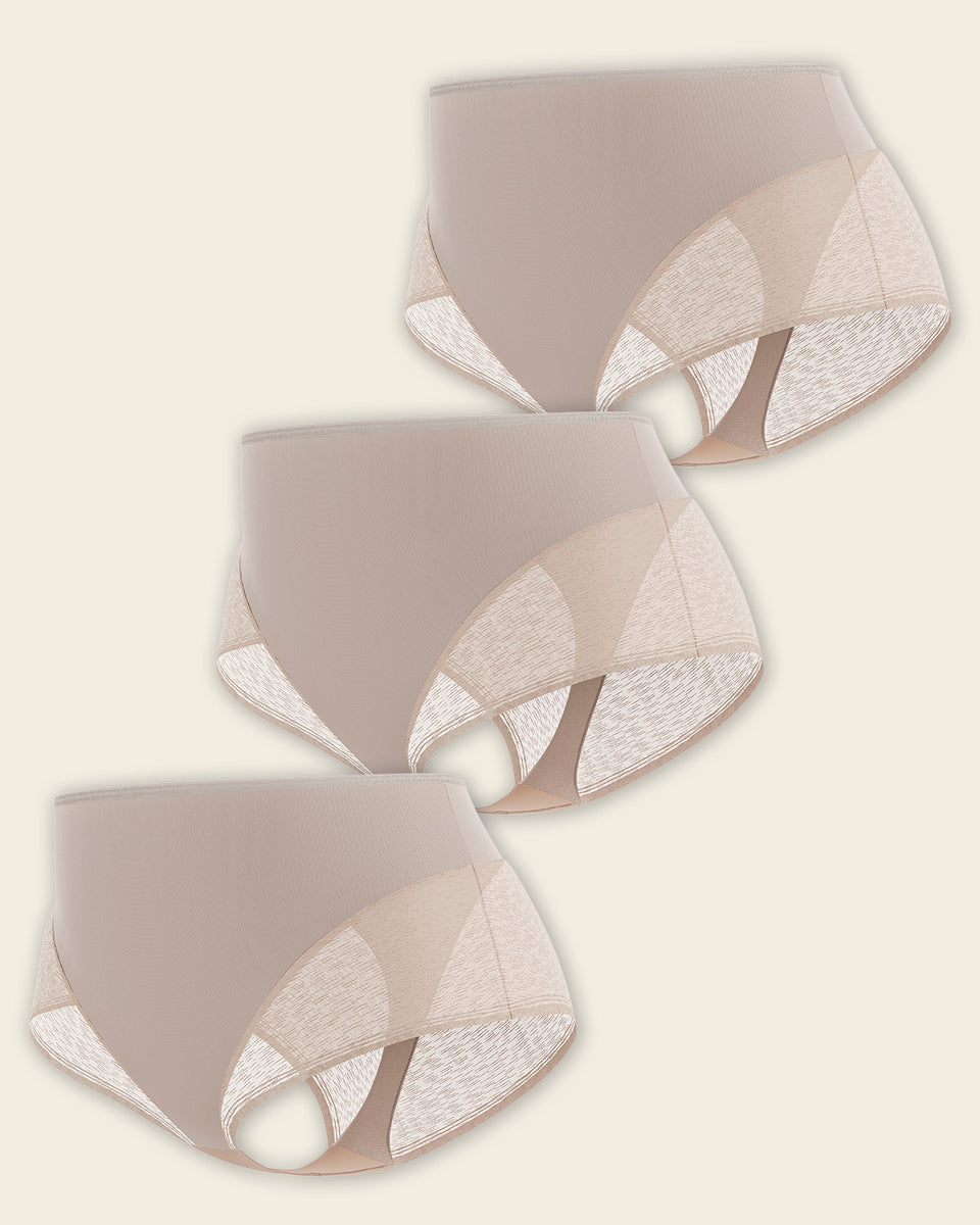 High-waisted sheer lace shaper panty