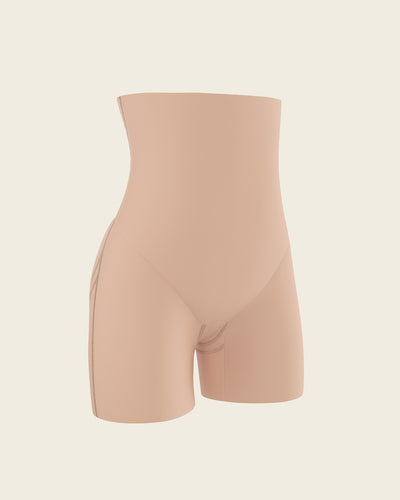 Strapless sculpting step-in body shaper with short bottom#color_802-nude