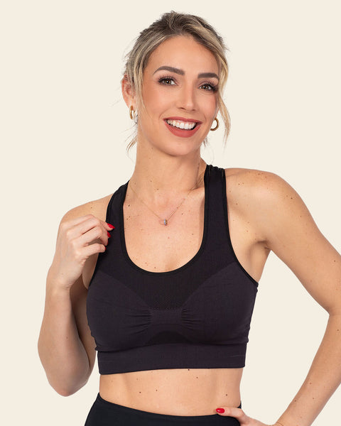 Seamless reversible sports bra#color_711-gray-camouflaged