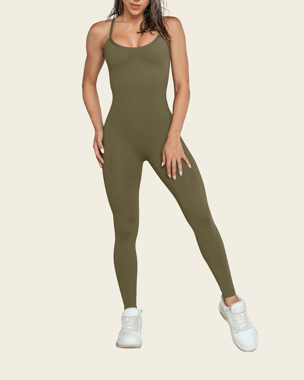 Active jumpsuit / Leonisa Active by Silvy Araujo#color_869-army-green