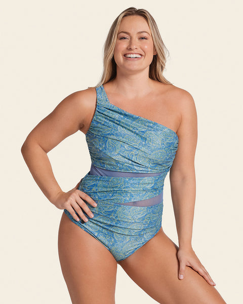 Spanx Love Your Assets Padded Push Up Swim Dress Swimsuit Small